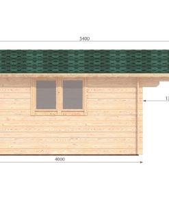 Abri de jardin Alva 3x4m, 28mm