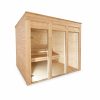Sauna extérieur 2.4 x 2.4 m compact bois éco