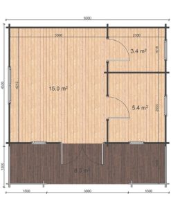 Maison de jardin Padova (6m x 4.5m)