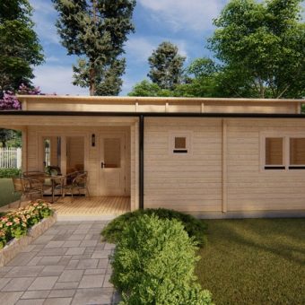 Le chalet Iberica T2 (6.36m x 8.86m), 68mm