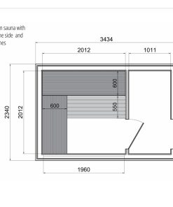 Sauna de luxe 2.3m x 3.4m