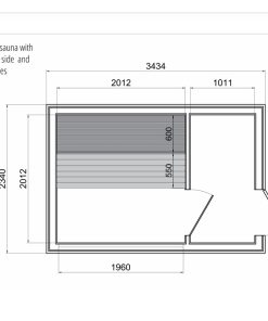 Sauna de luxe 2.3m x 3.4m