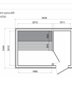 Sauna de luxe 2.3m x 3.4m