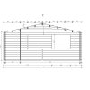 Maison de jardin EVELYN (6m x 6m), 44mm