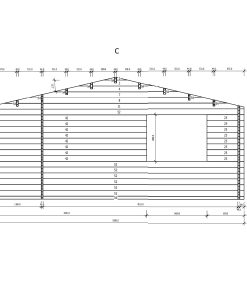 Maison de jardin EVELYN (6m x 6m), 44mm