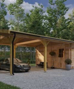 Garage avec double carport de 57 m², 44 mm