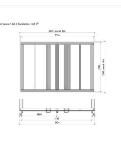 Sauna de luxe 2.3m x 3.4m