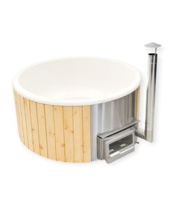 Bain nordique en acrylique avec poêle horizontal Ø1,8 / Ø2,0 m