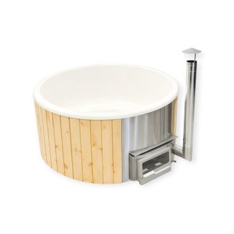 Bain nordique en acrylique avec poêle horizontal Ø1,8 / Ø2,0 m