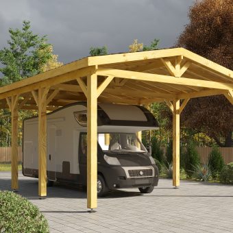 Abri voiture haut (10.4m x 5.4m x 4.1m)