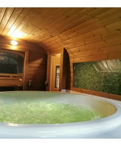sauna et bain nordique combinés en Thermowood de 5,9 m