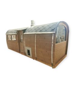 sauna et bain nordique combinés en Thermowood de 5,9 m