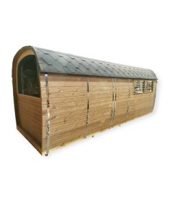 sauna et bain nordique combinés en Thermowood de 5,9 m