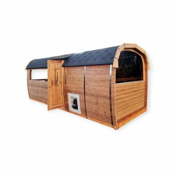 sauna et bain nordique combinés en Thermowood de 5,9 m