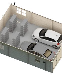 Garage double 54 m² (6 × 9 m), 44 mm