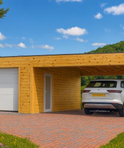 Garage BIZON 24 m² + Carport 36 m² – 44 mm + 100 mm + 19 mm