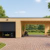 Garage BIZON 24 m² + Carport 36 m² – 44 mm + 100 mm + 19 mm