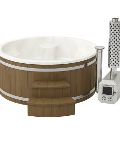 Bain nordique avec insert acrylique 00 Ø2.0 / Ø2.25 m – Poêle externe 26 kW