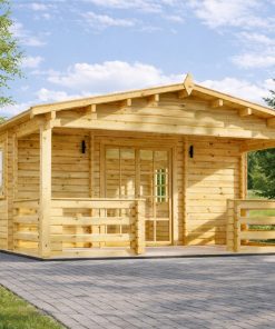 Chalet en bois Vita avec terrasse – 52 m²
