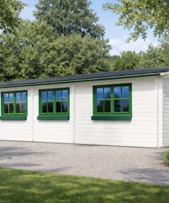 Chalet en bois Vita avec terrasse – 52 m²