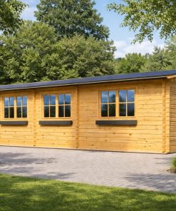 Chalet en bois Vita avec terrasse – 52 m²
