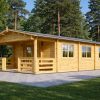 Chalet en bois Vita avec terrasse – 52 m²