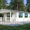 Chalet en bois Vita avec terrasse – 52 m²