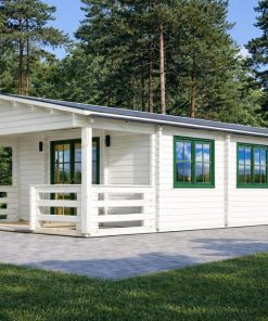 Chalet en bois Vita avec terrasse – 52 m²