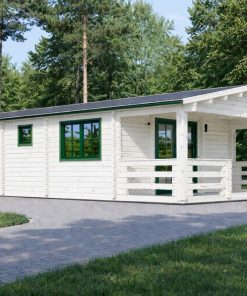 Chalet en bois Vita avec terrasse – 52 m²