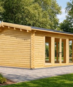 Chalet en bois LINDEN (44 mm), 5,5 × 5,5 m, 30 m²
