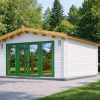 Chalet en bois LINDEN (44 mm), 5,5 × 5,5 m, 30 m²