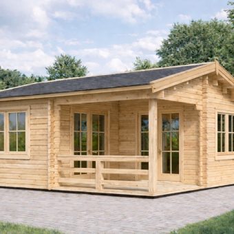 Abri de jardin 6x6 avec terrasse TOR 36 m²