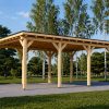 Carport Moderne en Bois à Toit Plat (3 × 6 m) – 18 m²