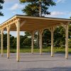 Carport Moderne en Bois à Toit Plat (3 × 6 m) – 18 m²