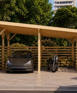 Abri Voiture Double Mars 30 m²