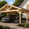 Carport en bois Pablo (5.3 × 5.4 m)